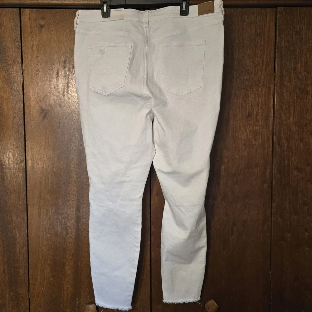 American Eagle White Hi-Rise Jeggings Next‎ Level Stretch Womens Size 20